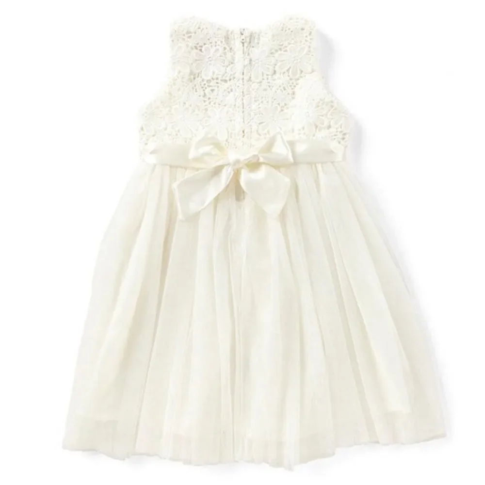 Popatu Tulle/Lace Tie-Back Dress